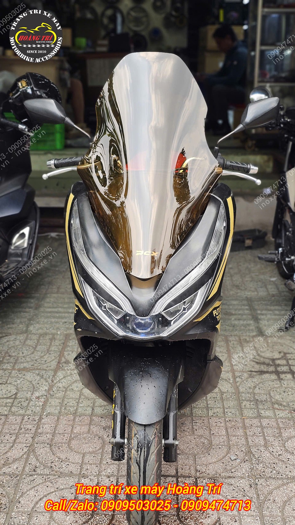 Kính chắn gió HTR lắp chuẩn PCX 2018